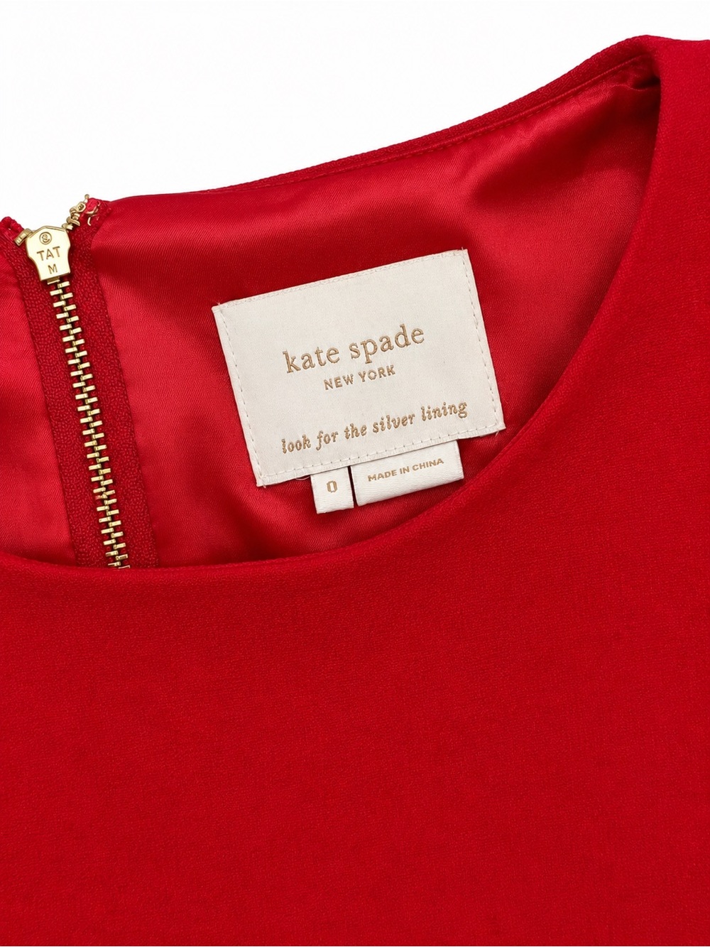 Kate Spade Red Ruffle-Cuff Shift Dress - Picture 3 of 4